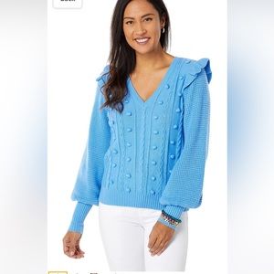 Lilly Pulitzer Greta Sweater in Blue Thistle Size XL, never worn before no tags